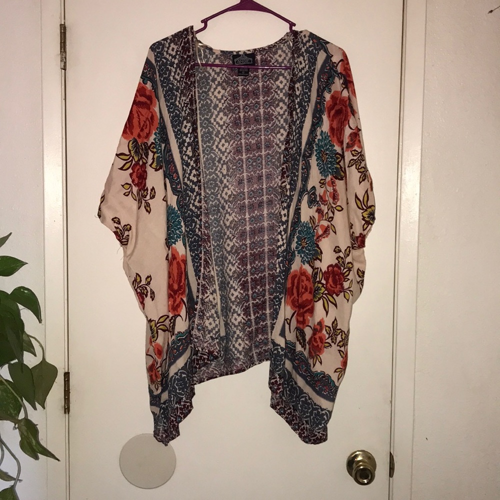 Floral kimono cardigan